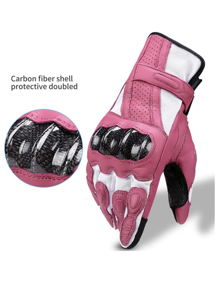 Guantes de motocicleta INBIKE con nudillos duros rosa pequeño Guantes de motocicleta INBIKE con nudillos duros rosa pequeño