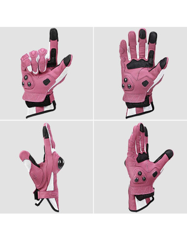 Guantes de motocicleta INBIKE Rosa Grande con protección