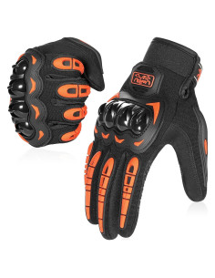 Guantes de Motocicleta COFIT XL Naranja Transpirables y Antideslizantes