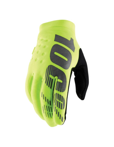Guantes de Motocross 100% BRISKER Amarillo Fluo/Negro