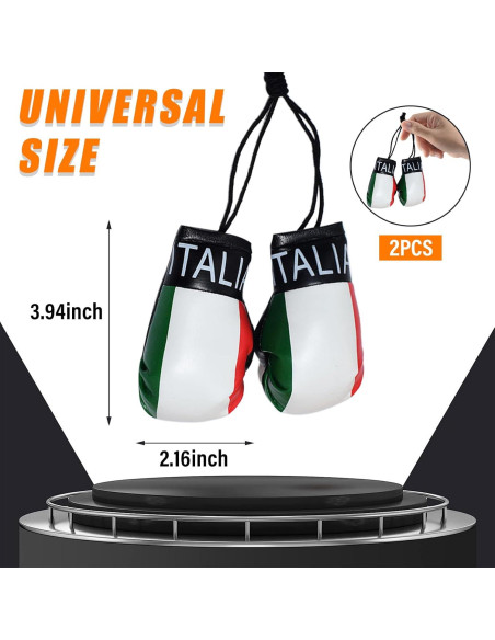 Guantes de Boxeo Mini Kewucn para Espejo de Coche Italia Guantes de Boxeo Mini Kewucn para Espejo de Coche Italia