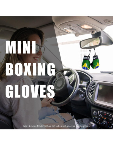 Guantes de Boxeo Mini Kewucn para Espejo de Coche - PVC Brasil