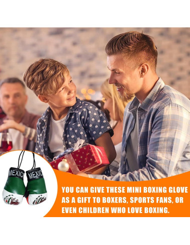 Guantes de Boxeo Mini Kewucn para Espejo de Auto Decorativos