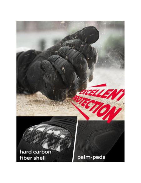 Guantes de Motocicleta KEMIMOTO Medianos Transpirables Negro Guantes de Motocicleta KEMIMOTO Medianos Transpirables Negro
