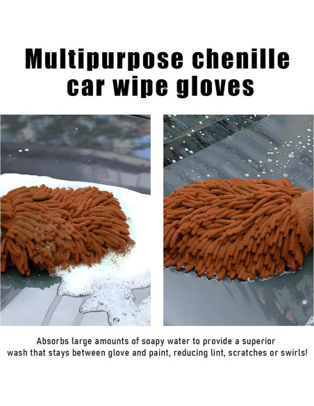 Guantes de Microfibra Gasedin para Lavado de Autos Café Guantes de Microfibra Gasedin para Lavado de Autos Café