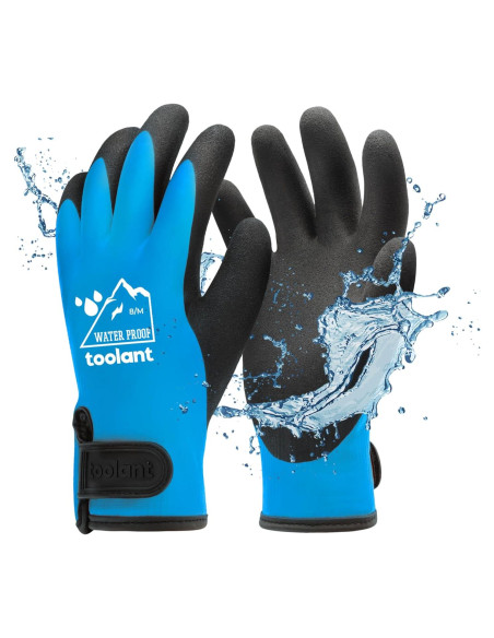 Guantes Impermeables Toolant Táctiles Invierno Azul Mediano Guantes Impermeables Toolant Táctiles Invierno Azul Mediano