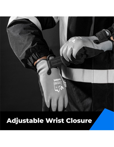 Guantes Impermeables Toolant Táctiles Invierno Gris Grande