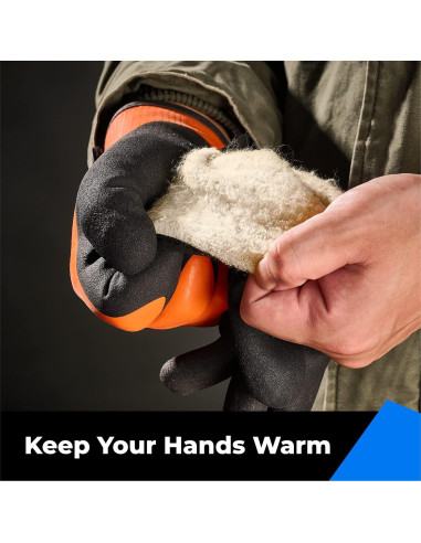 Guantes Impermeables Toolant Térmicos Extra Grande Naranja