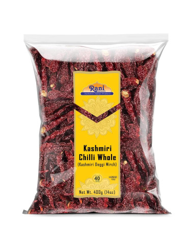 Chile Kashmiri Entero Rani 400g - Sin Sal, Vegano, Kosher