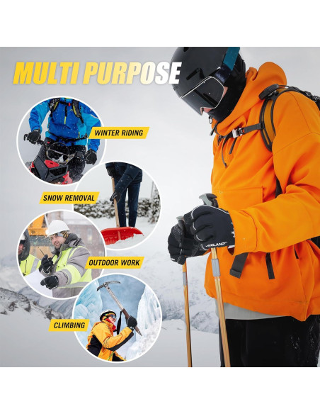 Guantes de Trabajo Impermeables Handlandy Térmicos 3M Negros Guantes de Trabajo Impermeables Handlandy Térmicos 3M Negros