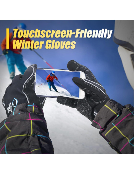 Guantes de Trabajo Impermeables Handlandy Térmicos 3M Negros Guantes de Trabajo Impermeables Handlandy Térmicos 3M Negros
