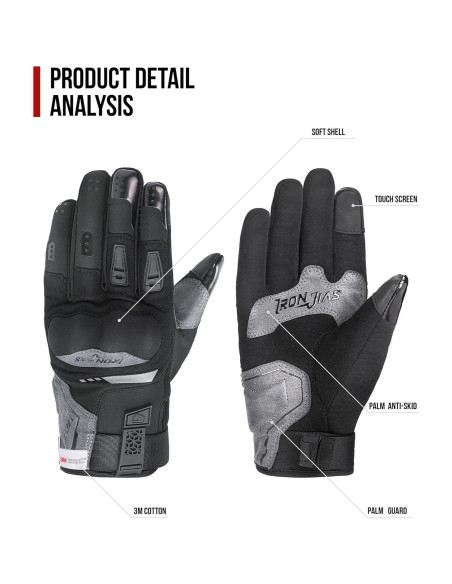 Guantes de Moto Grapelet XL Impermeables y Táctiles Guantes de Moto Grapelet XL Impermeables y Táctiles