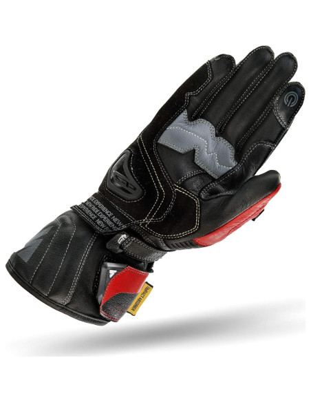 Guantes de Moto SHIMA STR-2 Cuero Táctil XXL Negro/Rojo Guantes de Moto SHIMA STR-2 Cuero Táctil XXL Negro/Rojo
