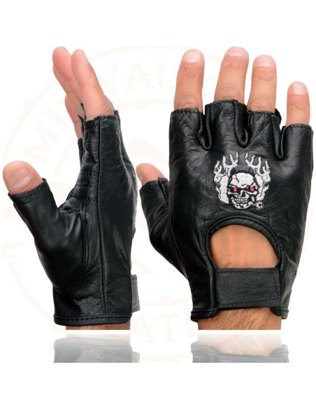 Guantes sin Dedos de Cuero Milwaukee Leather SH351 - XL Guantes sin Dedos de Cuero Milwaukee Leather SH351 - XL