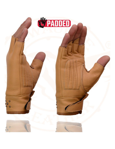 Guantes de moto Milwaukee Leather sin dedos para mujer XL Guantes de moto Milwaukee Leather sin dedos para mujer XL