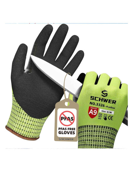 Guantes de trabajo Schwer ProGuard PR3326 A9 amarillos 2 pares Guantes de trabajo Schwer ProGuard PR3326 A9 amarillos 2 pares