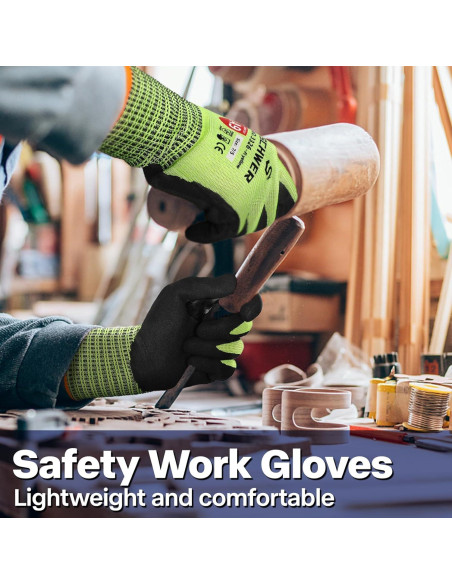 Guantes de trabajo Schwer ProGuard PR3326 A9 amarillos 2 pares Guantes de trabajo Schwer ProGuard PR3326 A9 amarillos 2 pares