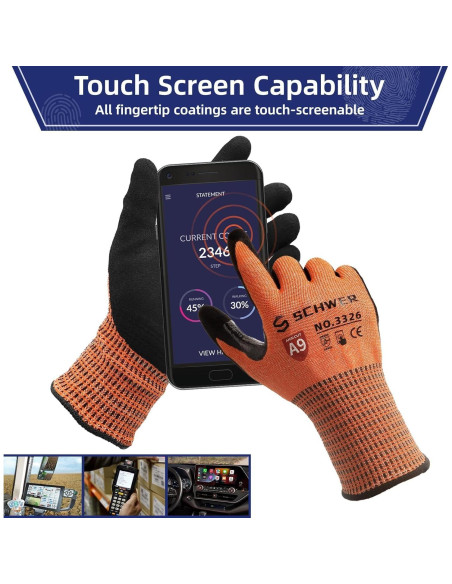 Guantes Schwer ProGuard PR3326 A9 Antideslizantes Naranja 2 P Guantes Schwer ProGuard PR3326 A9 Antideslizantes Naranja 2 P