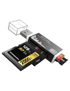 Lector de Tarjetas 4 en 1 Wansurs USB Negro - SD, Micro SD, MS Duo