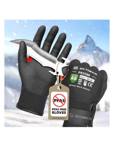 Guantes de Trabajo Invierno Schwer PR3388 Aislados Táctiles