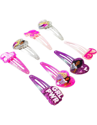 Clips de Cabello LUV HER Barbie Niñas 8 Piezas Multicolor