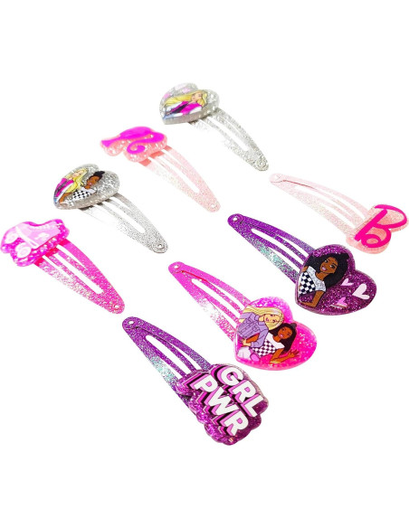 Clips de Cabello LUV HER Barbie Niñas 8 Piezas Multicolor Clips de Cabello LUV HER Barbie Niñas 8 Piezas Multicolor