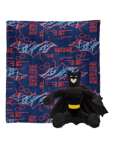 Conjunto Almohada Hugger y Manta Seda Batman 101x127cm Conjunto Almohada Hugger y Manta Seda Batman 101x127cm