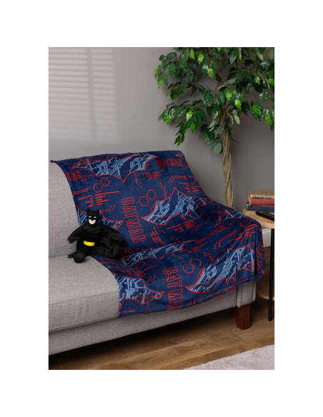 Conjunto Almohada Hugger y Manta Seda Batman 101x127cm Conjunto Almohada Hugger y Manta Seda Batman 101x127cm