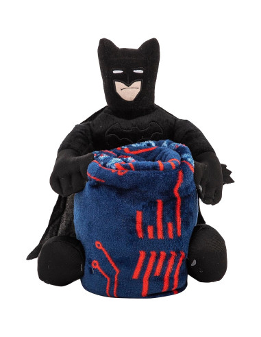 Conjunto Almohada Hugger y Manta Seda Batman 101x127cm