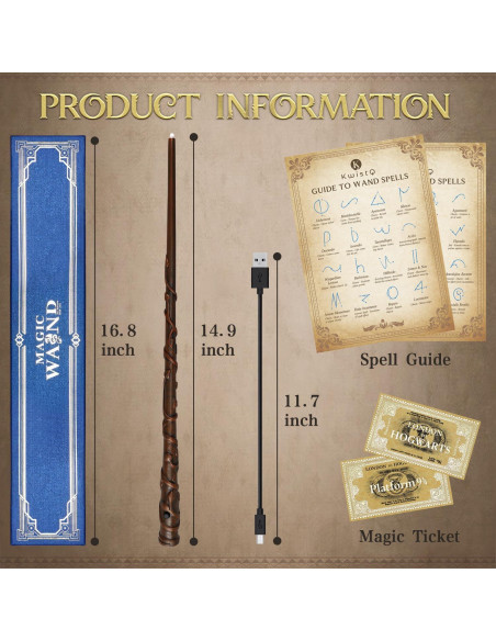 Varita Mágica Iluminada Kwistq Juguete Recargable 40cm Varita Mágica Iluminada Kwistq Juguete Recargable 40cm