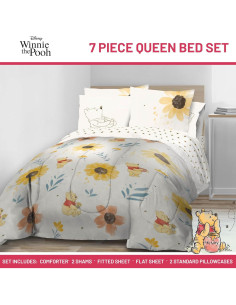 Juego de Edredón Queen Jay Franco Winnie Pooh 7 Piezas 2