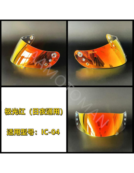 Visera Casco Motocicleta Moontogo IC-04 Transparente UV Visera Casco Motocicleta Moontogo IC-04 Transparente UV