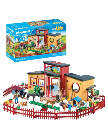 PLAYMOBIL Hotel para Mascotas 71599 con 10 Animales y Accesorios PLAYMOBIL Hotel para Mascotas 71599 con 10 Animales y Accesorios