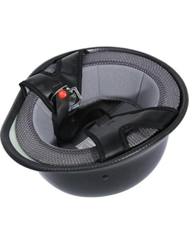 Casco TCMT Dot Adulto Negro Brillante Mediano para Moto