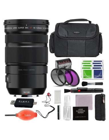 Lente Fujifilm XF 18-120mm f/4 LM PZ WR con Accesorios