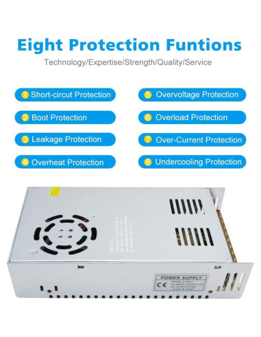 Fuente de Alimentación inShareplus 5V 60A 300W Regulador