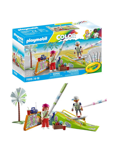 Parque de Patinaje Playmobil 71515 con Marcadores Crayola