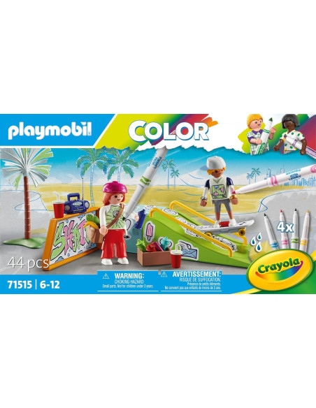 Parque de Patinaje Playmobil 71515 con Marcadores Crayola Parque de Patinaje Playmobil 71515 con Marcadores Crayola