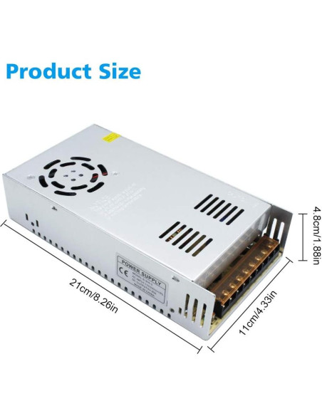 Fuente de Alimentación inShareplus 5V 60A 300W Regulador Fuente de Alimentación inShareplus 5V 60A 300W Regulador