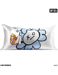 Funda de Almohada Kitsch King Satén BT21 Van 600 Hilos 2