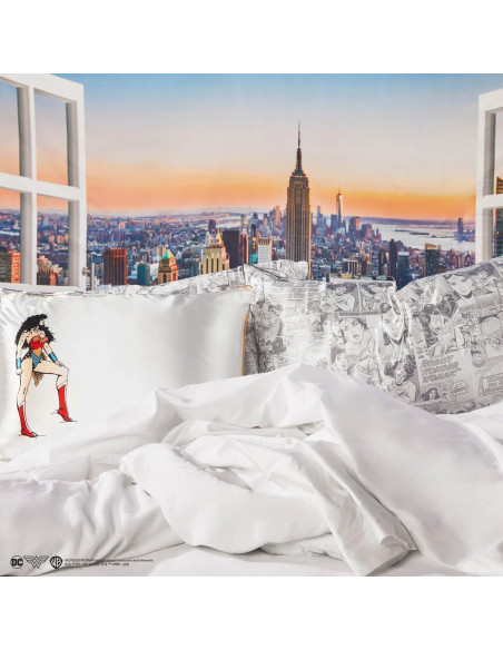 Funda de Almohada Kitsch Wonder Woman Satén Refrigerante 48x66cm Funda de Almohada Kitsch Wonder Woman Satén Refrigerante 48x66cm