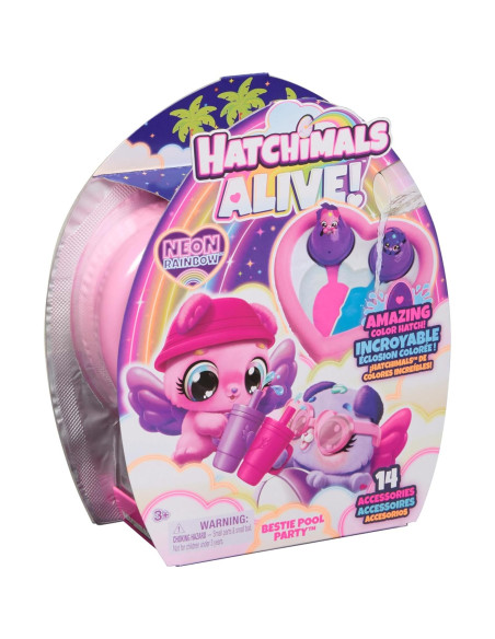 Hatchimals Alive Fiesta en la Piscina Arcoíris Neón con 2 Figuras y 14 Accesorios Hatchimals Alive Fiesta en la Piscina Arcoíris Neón con 2 Figuras y 14 Accesorios