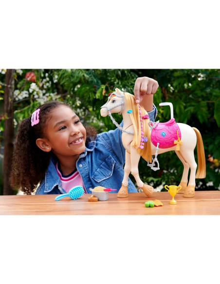 Caballo de Juguete Interactivo Barbie Tornado con Sonidos y Accesorios Caballo de Juguete Interactivo Barbie Tornado con Sonidos y Accesorios