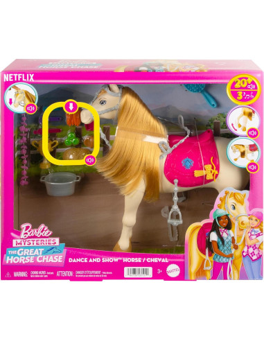 Caballo de Juguete Interactivo Barbie Tornado con Sonidos y Accesorios