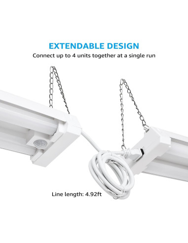 Luz de Taller LED LEONLITE 40W con Sensor de Movimiento 4000lm