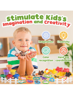 Kit de Arcilla de Animales de Granja PLAY 21 Moldes 0.66 kg 2