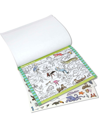Bloc de Pegatinas Melissa & Doug Animales 21 Páginas para Colorear
