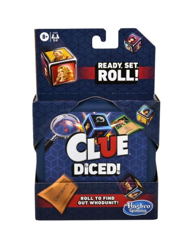 Juego Clue Diced Hasbro, Juego de Dados Portátil 3-4 Jugadores