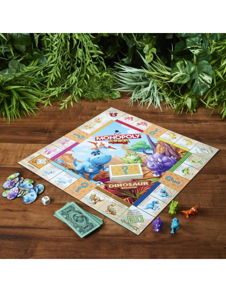 Monopoly Junior Dinosaurio Hasbro Juego de Mesa 2-4 Jugadores Monopoly Junior Dinosaurio Hasbro Juego de Mesa 2-4 Jugadores