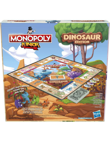 Monopoly Junior Dinosaurio Hasbro Juego de Mesa 2-4 Jugadores